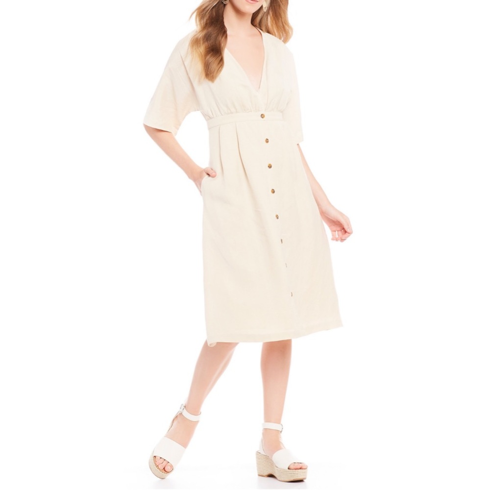 First Monday Kimono Sleeve Prairie Midi Dress
